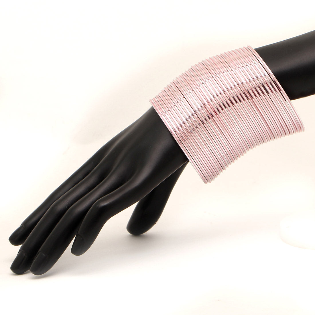 Light Pink Color 4 Set Of Fashion Bangles Combo Size(2 Set Of 2.6, 2 Set Of 2.8) FB147CMB