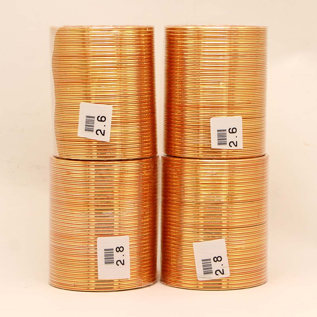 Haldi Color 4 Set Of Fashion Bangles Combo Size(2 Set Of 2.6, 2 Set Of 2.8) FB148CMB