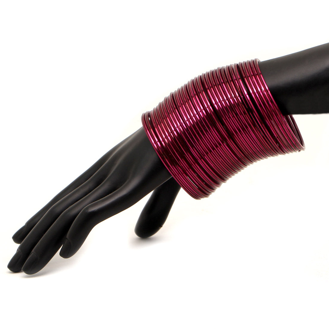 Wine Color 4 Set Of Fashion Bangles Combo Size(2 Set Of 2.6, 2 Set Of 2.8) FB151CMB