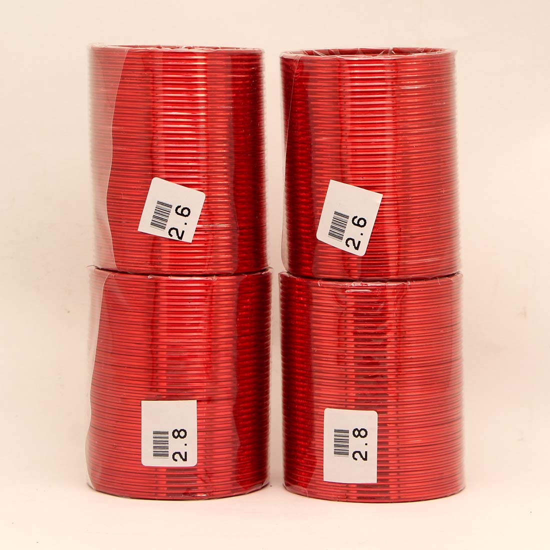 Red Color 4 Set Of Fashion Bangles Combo Size(2 Set Of 2.6, 2 Set Of 2.8) FB153CMB
