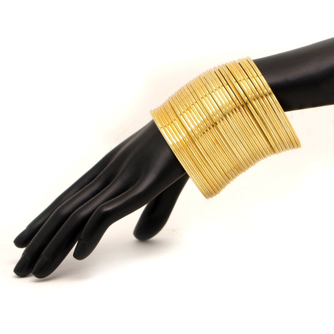 Gold Color 4 Set Of Fashion Bangles Combo Size(2 Set Of 2.6, 2 Set Of 2.8) FB154CMB
