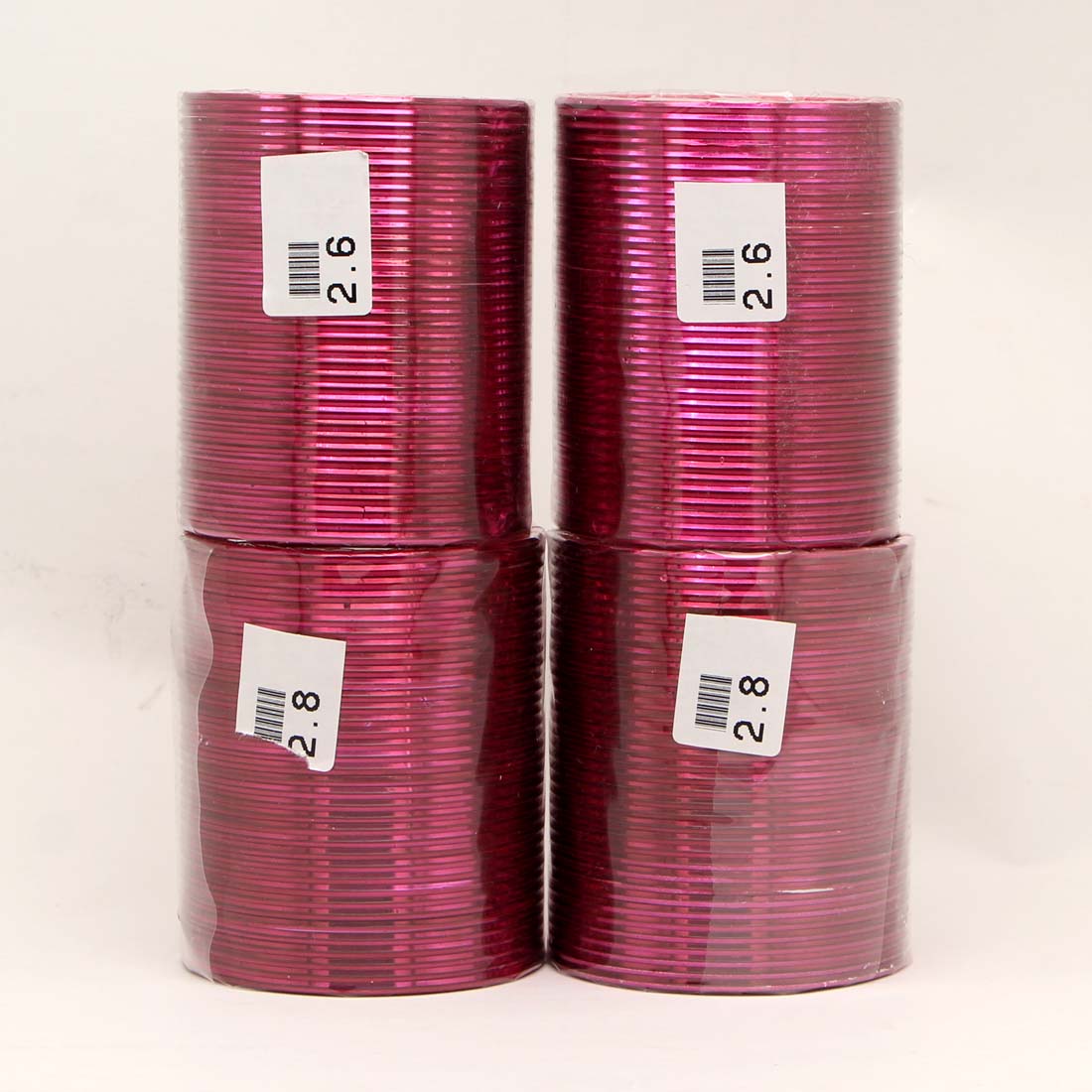 Onion Color 4 Set Of Fashion Bangles Combo Size(2 Set Of 2.6, 2 Set Of 2.8) FB168CMB