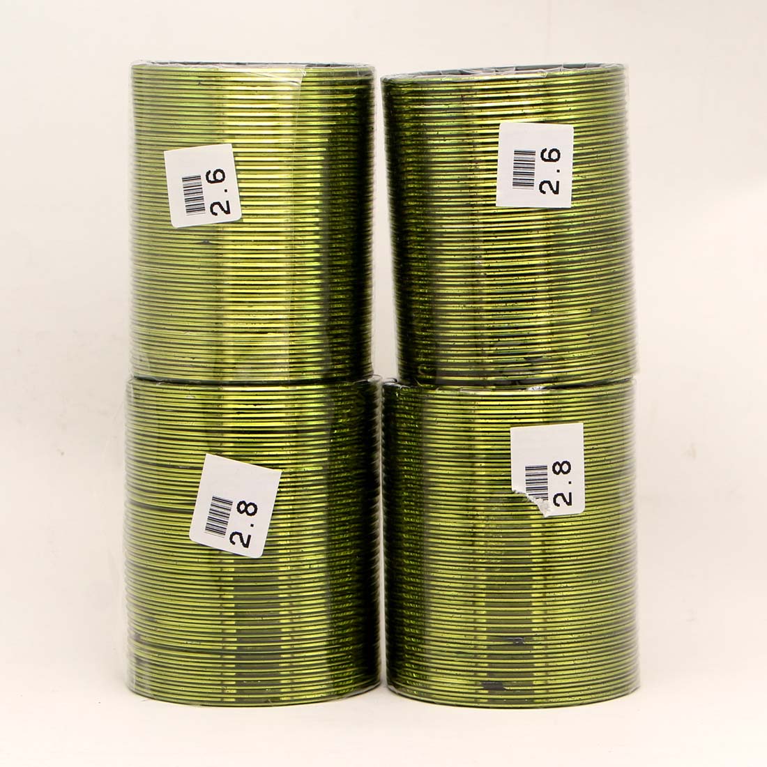 Mehandi Green Color 4 Set Of Fashion Bangles Combo Size(2 Set Of 2.6, 2 Set Of 2.8) FB172CMB