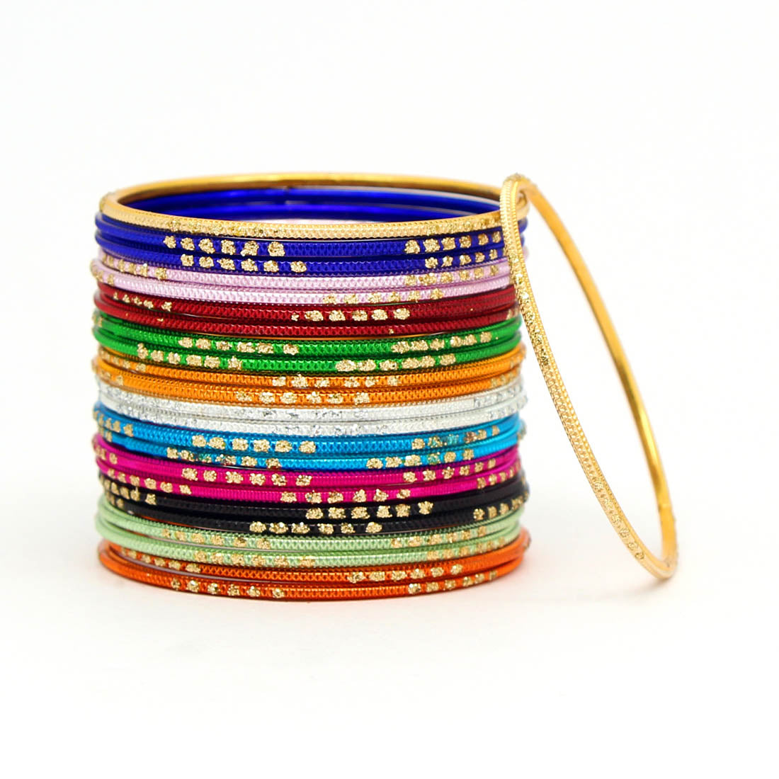 Multi Color 12 Set Of Kids Bangles Combo Size: (3 Set Of 1.10, 3 Set Of 1.14, 3 Set Of 2.0, 3 Set Of 2.2) (FB231CMB)