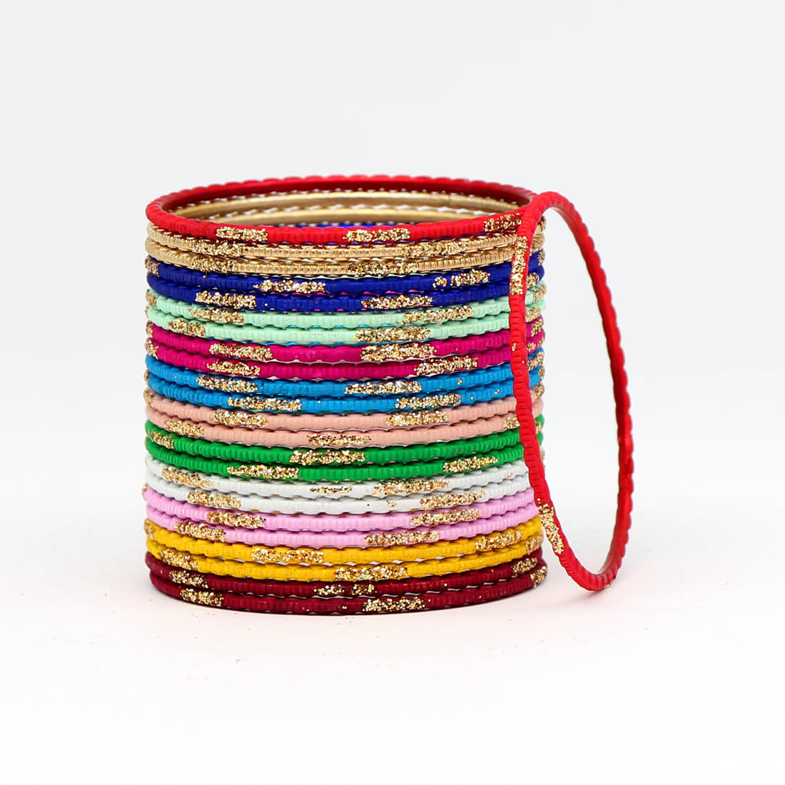 Multi Color 12 Set Of Kids Bangles Combo Size: (4 Set Of 1.12, 4 Set Of 1.14, 4 Set Of 2.0) (FB271CMB)