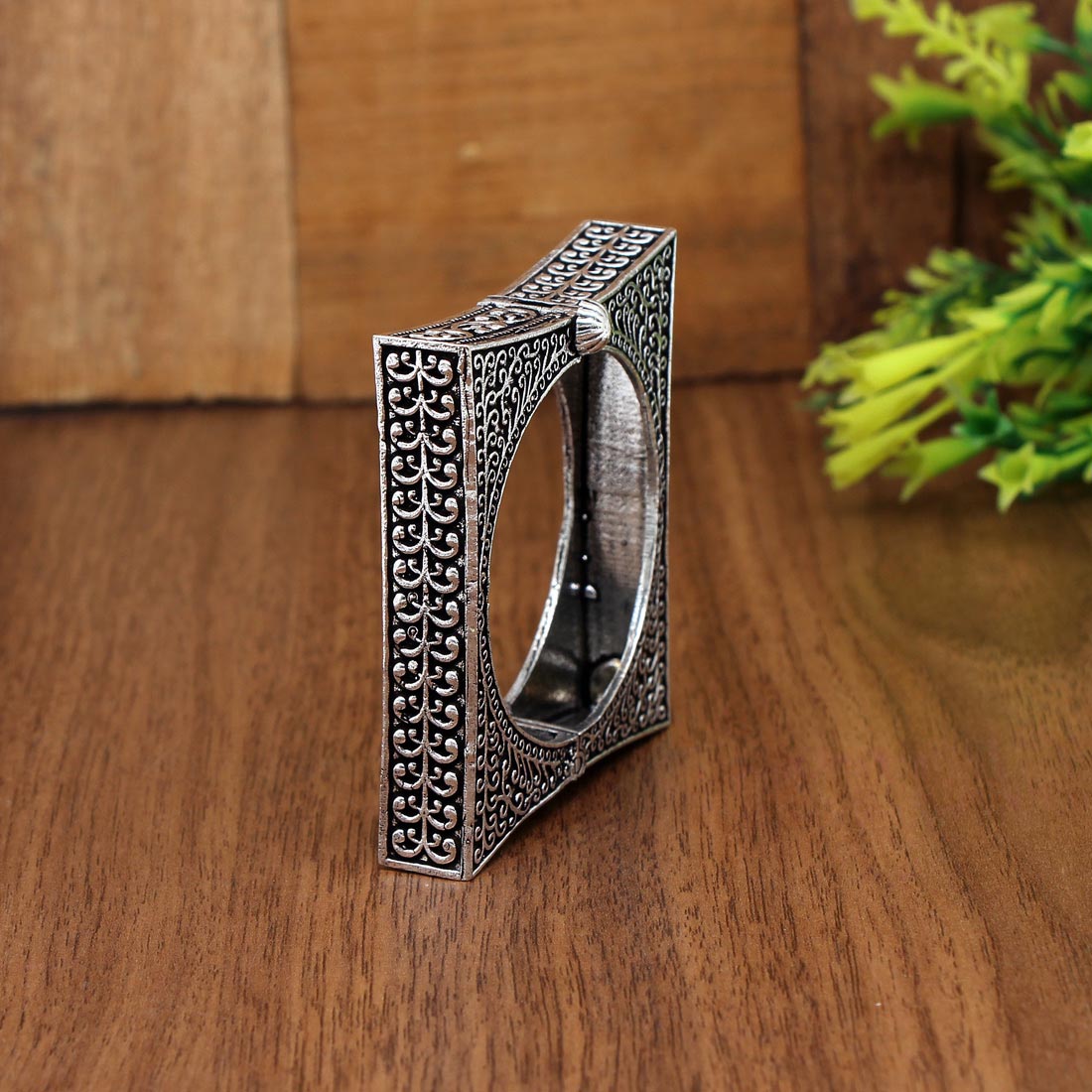 Silver Color Oxidised Bracelet (GSB165SLV)