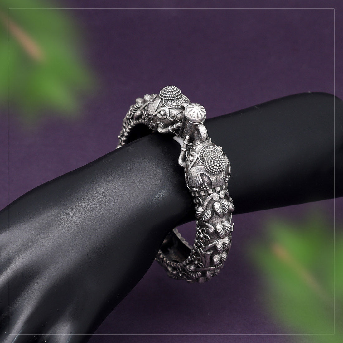 Silver Color Oxidised Bracelet (GSB336SLV)