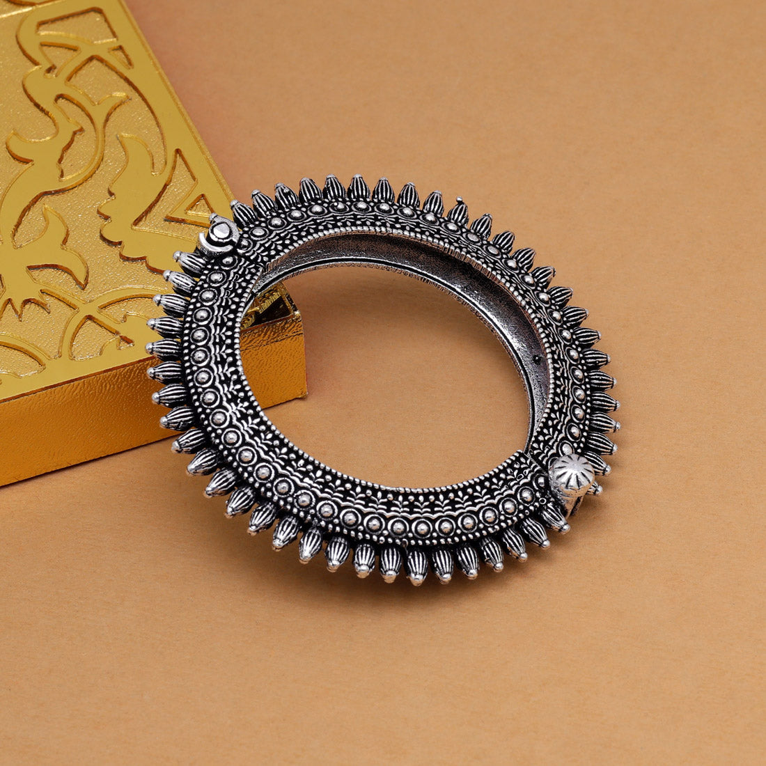 Silver Color Oxidised Bracelet (GSB339SLV)