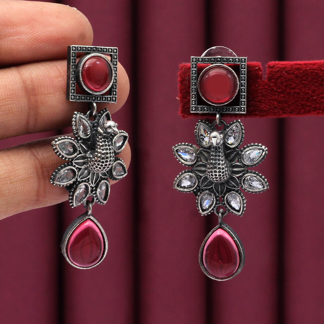 Firoza on sale oxidised earrings