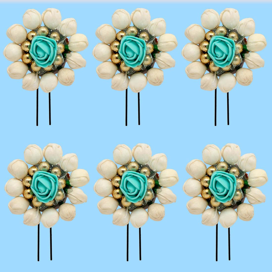 Rama Green Color 6 Pieces Hair Pin (HRPCMB163)