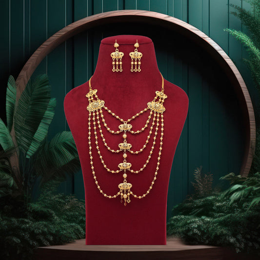 Gold Color Gold Plated Necklace Set (KBSN1155GLD)