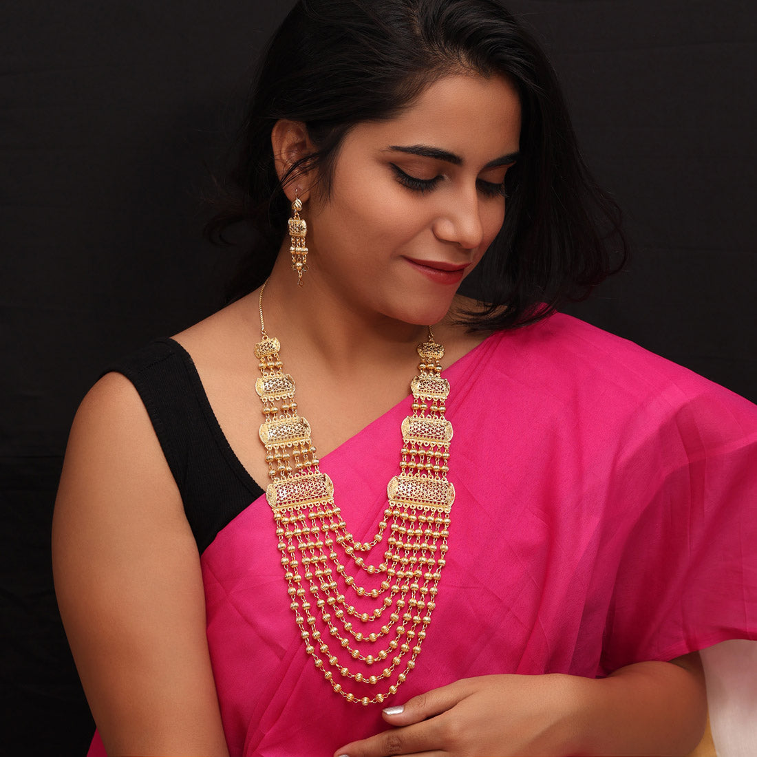 Gold Color Gold Plated Necklace Set (KBSN1171GLD)