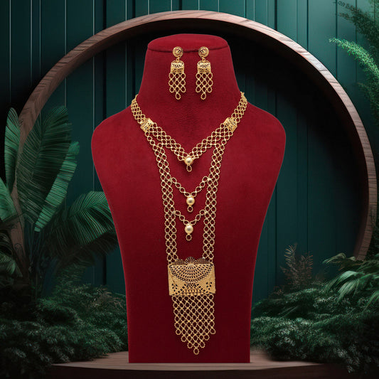 Gold Color Gold Plated Necklace Set (KBSN1172GLD)