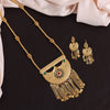 Maroon & Green Color Gold Plated Necklace Set (KBSN1178MG)