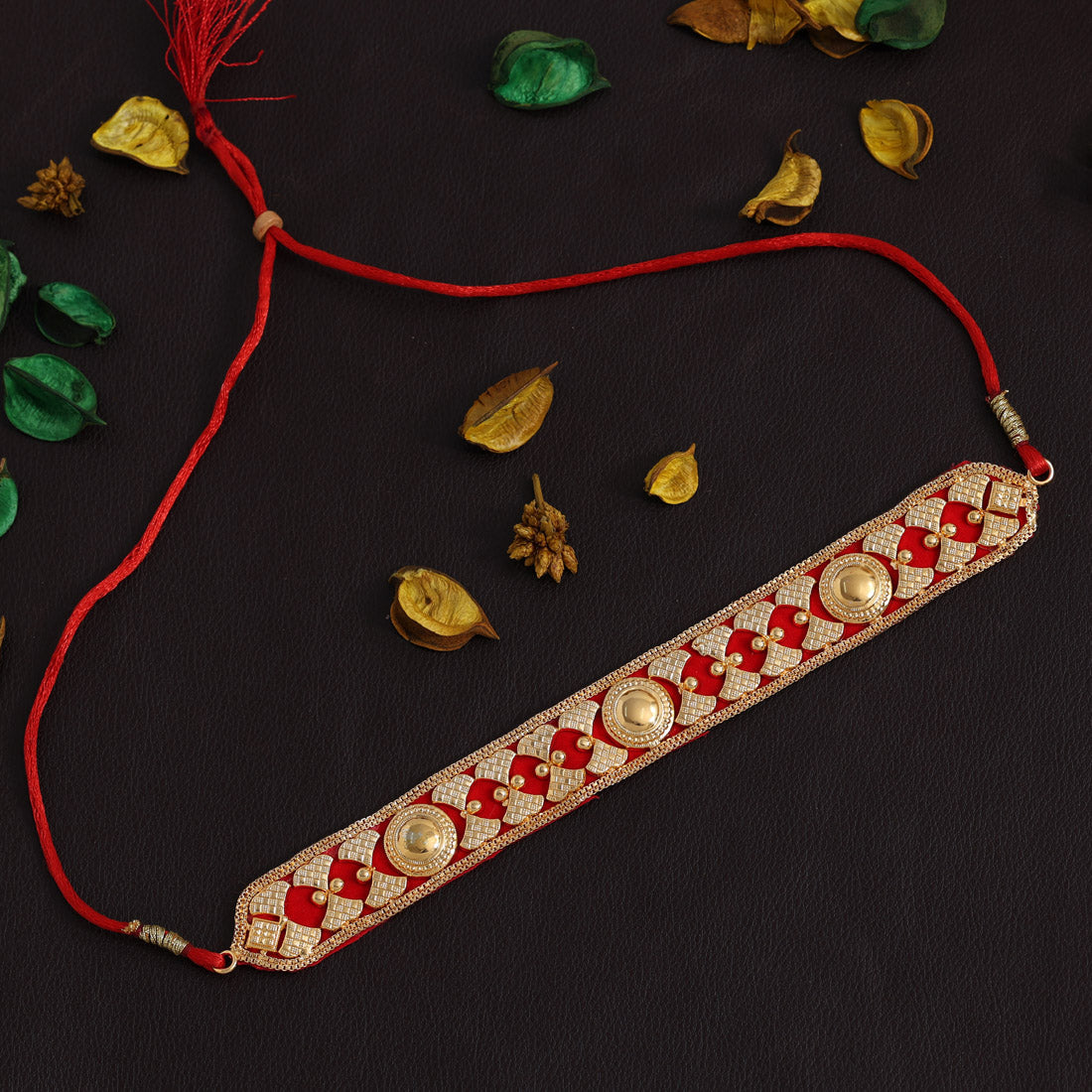 Gold Color Choker Gold Plated Necklace (KBSN1184GLD)