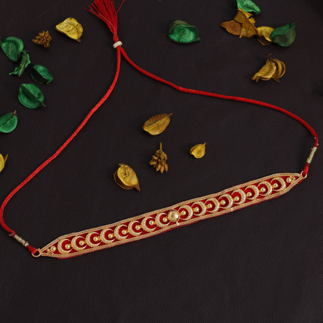 Gold Color Choker Gold Plated Necklace (KBSN1185GLD)