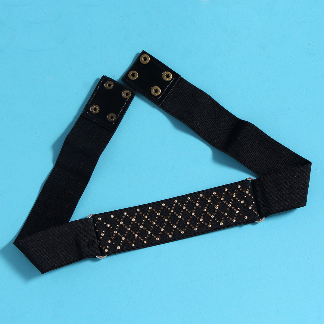 Assorted Color Combo Of 6 Pieces Elastic Waist Belt (Kamarband) For Women//Girls (KMBND101CMB)