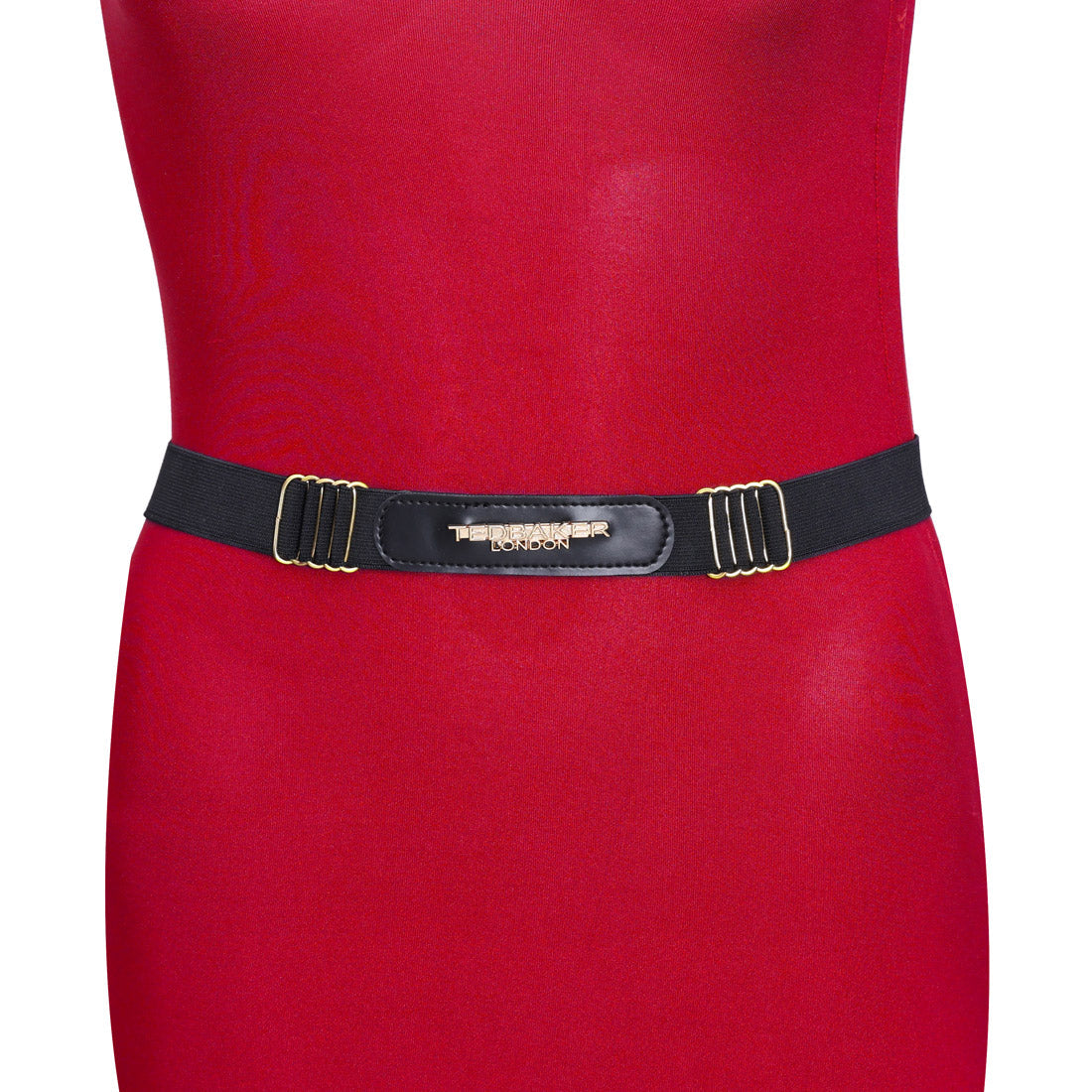 Gold & Black Color Kamarband Elastic Waist Belt For Women//Girls (KMBND491GLD)