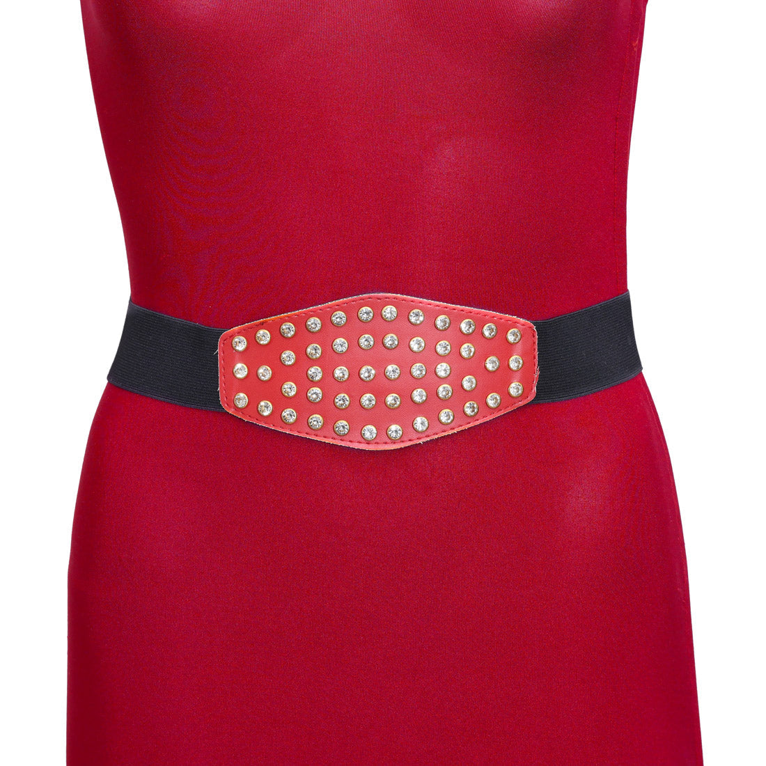 Red Color Kamarband Elastic Waist Belt For Women//Girls (KMBND501RED)