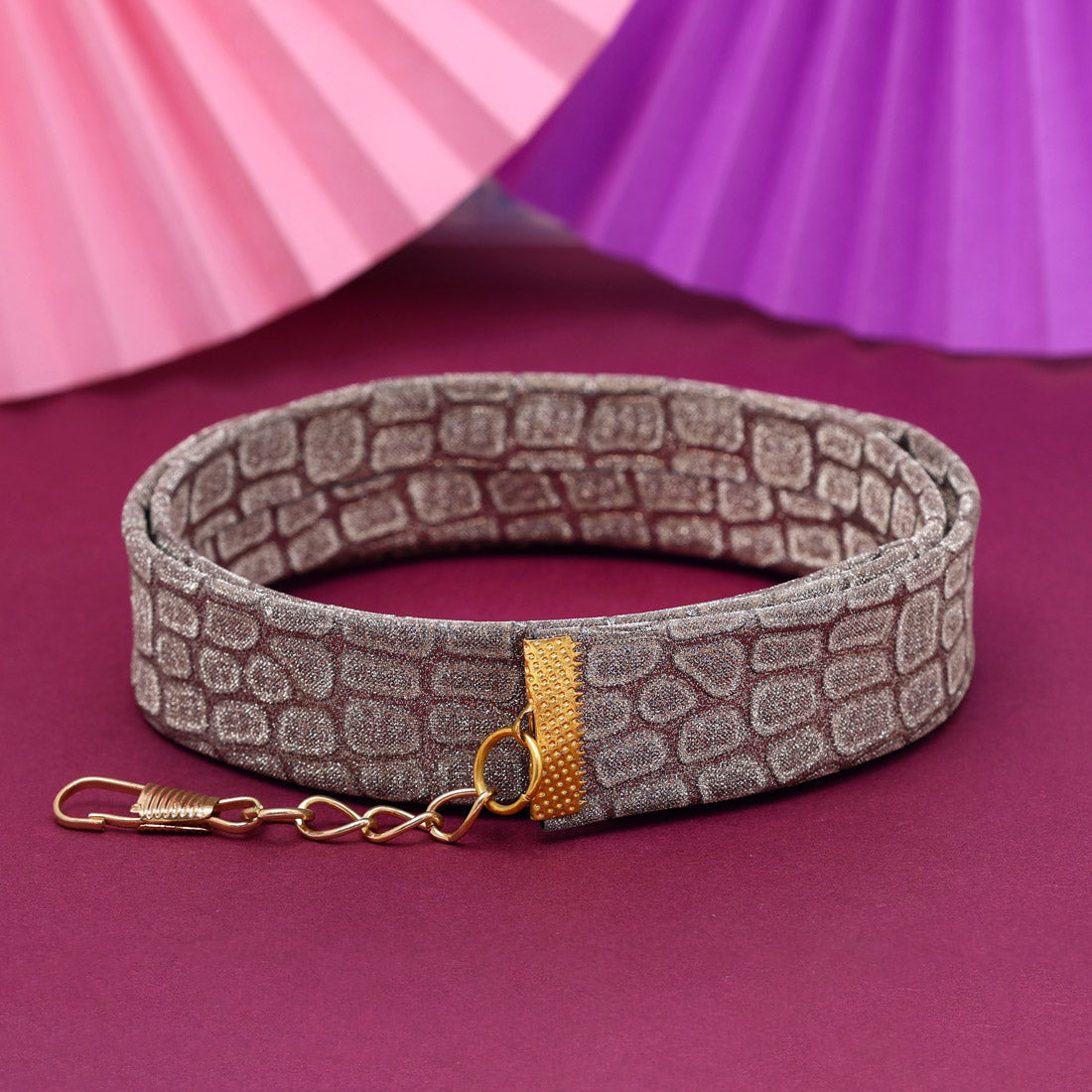 Dark Gray Color Kamarband Waist Belt For Women//Girls (KMBND503DGRY)