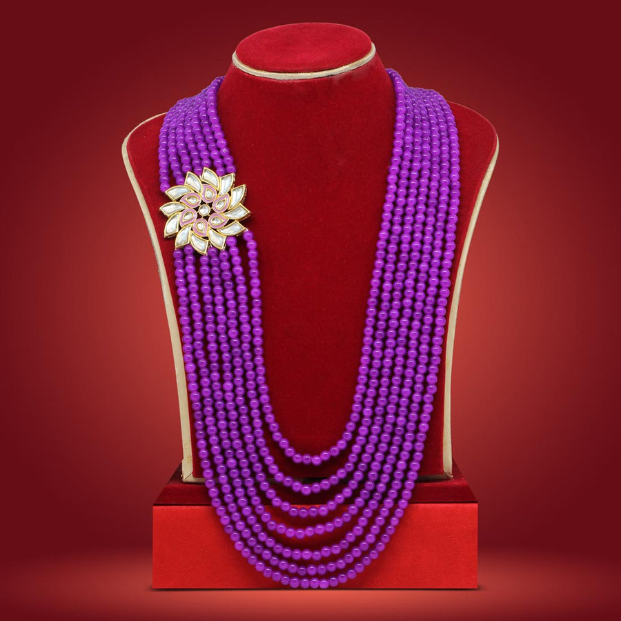 Purple Color Kundan Necklace (KN1044PRP)