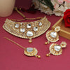 Gold Color Choker Kundan Necklace Set (KN1124GLD)