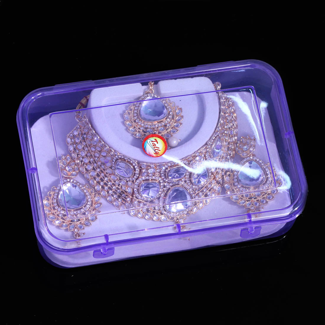 White Color Choker Kundan Necklace Set (KN1124WHT)