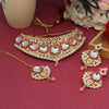 Pink Color Choker Kundan Necklace Set (KN1126PNK)