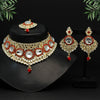 Red Color Choker Kundan Necklace Set (KN1126RED)