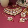 Rani Color Choker Kundan Necklace Set (KN1126RNI)