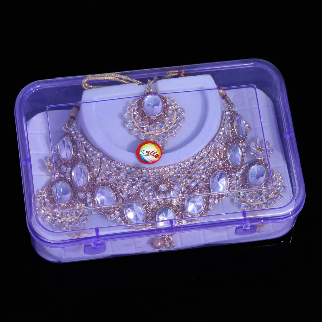 Gold Color Choker Kundan Necklace Set (KN1128GLD)