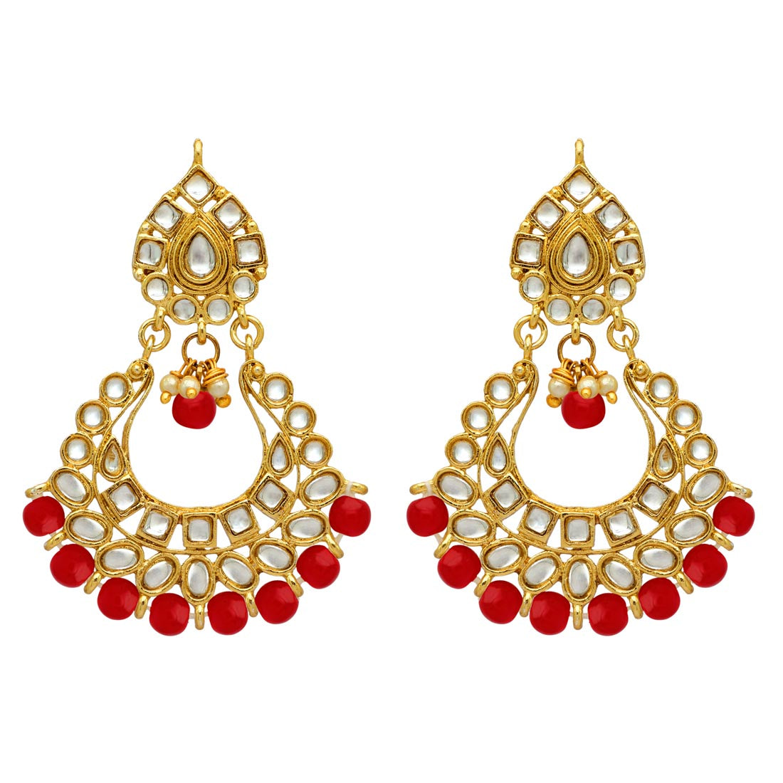 Maroon Color Choker Kundan Necklace Set (KN137MRN)