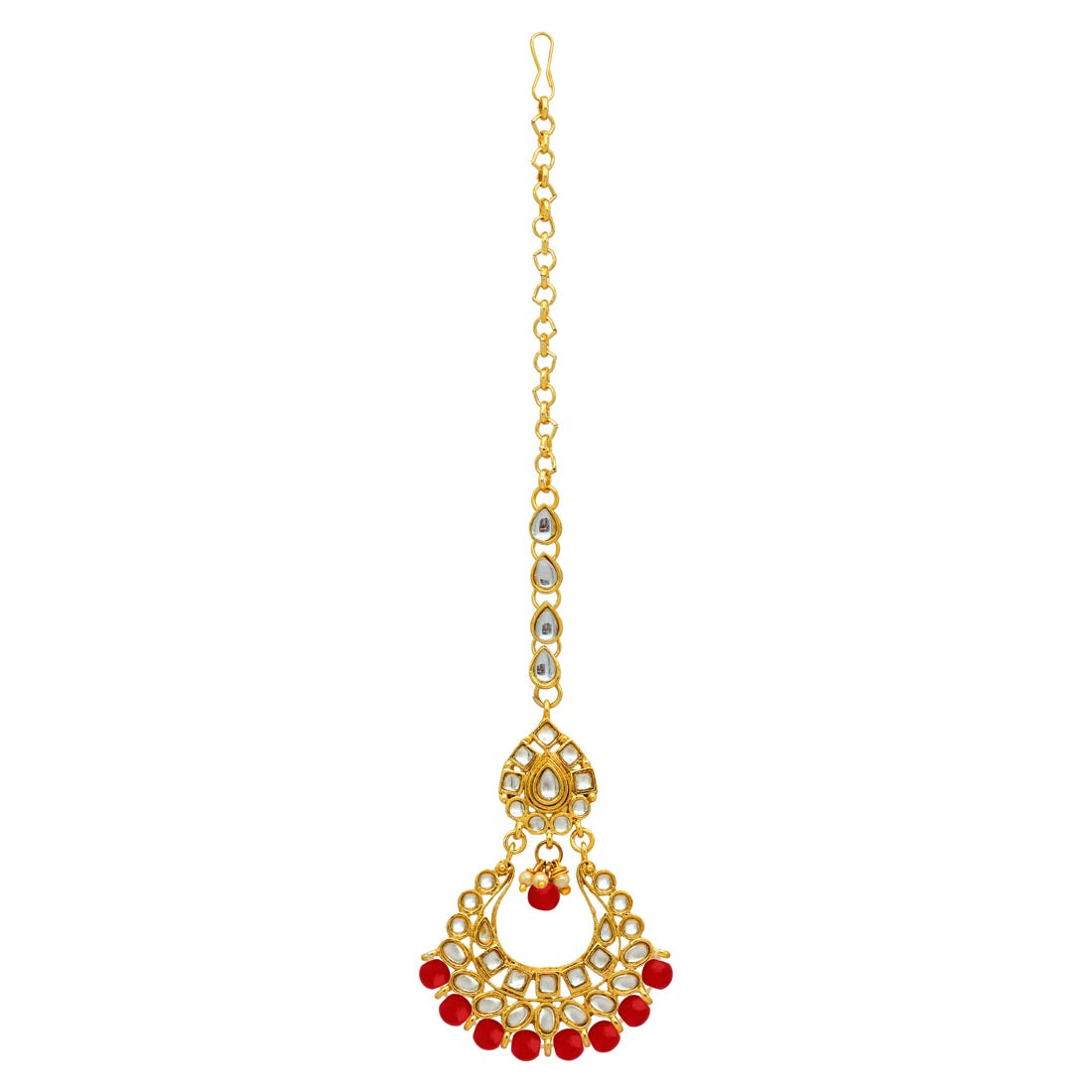 Maroon Color Choker Kundan Necklace Set (KN137MRN)