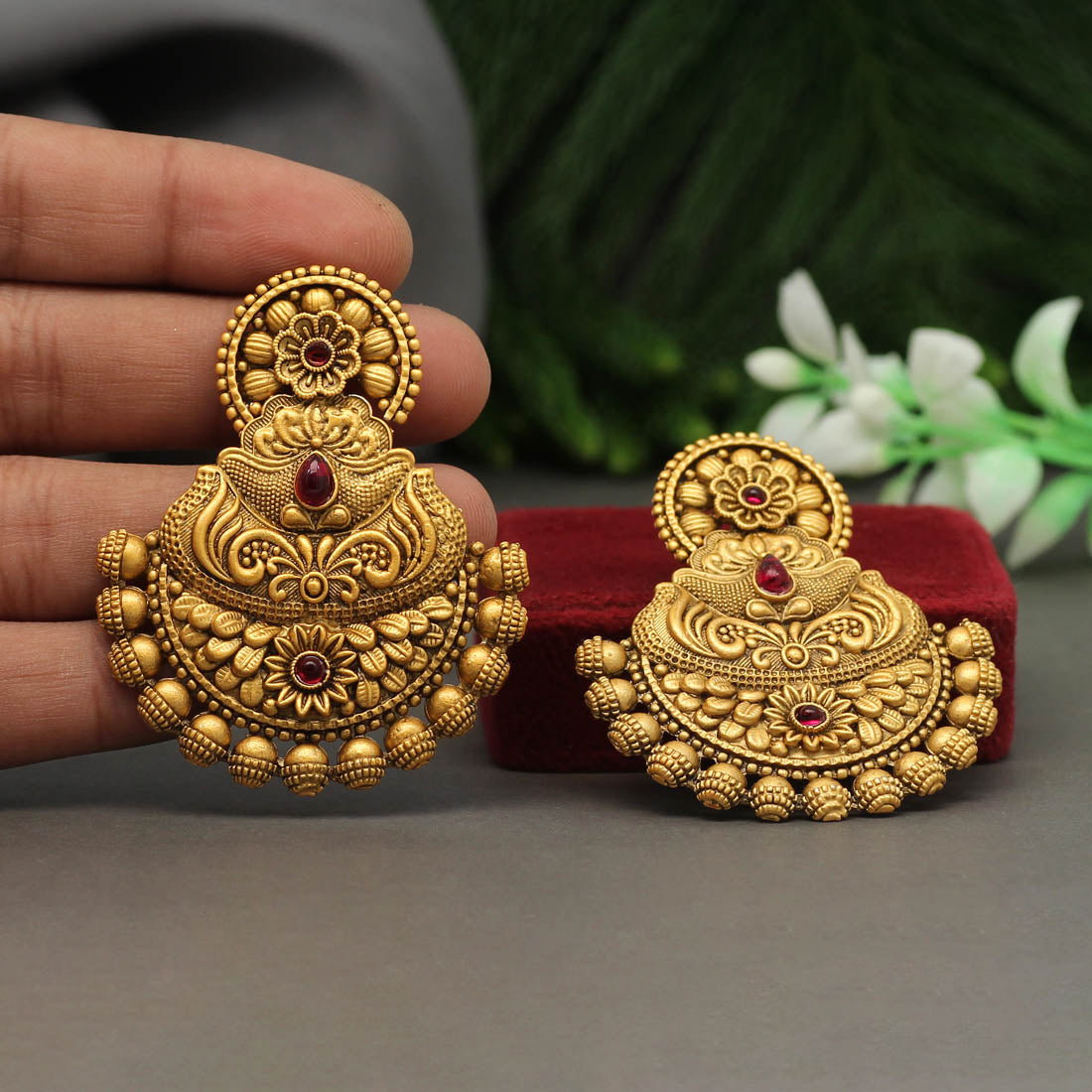 Rani Color Matte Gold Earrings (MGE160RNI)