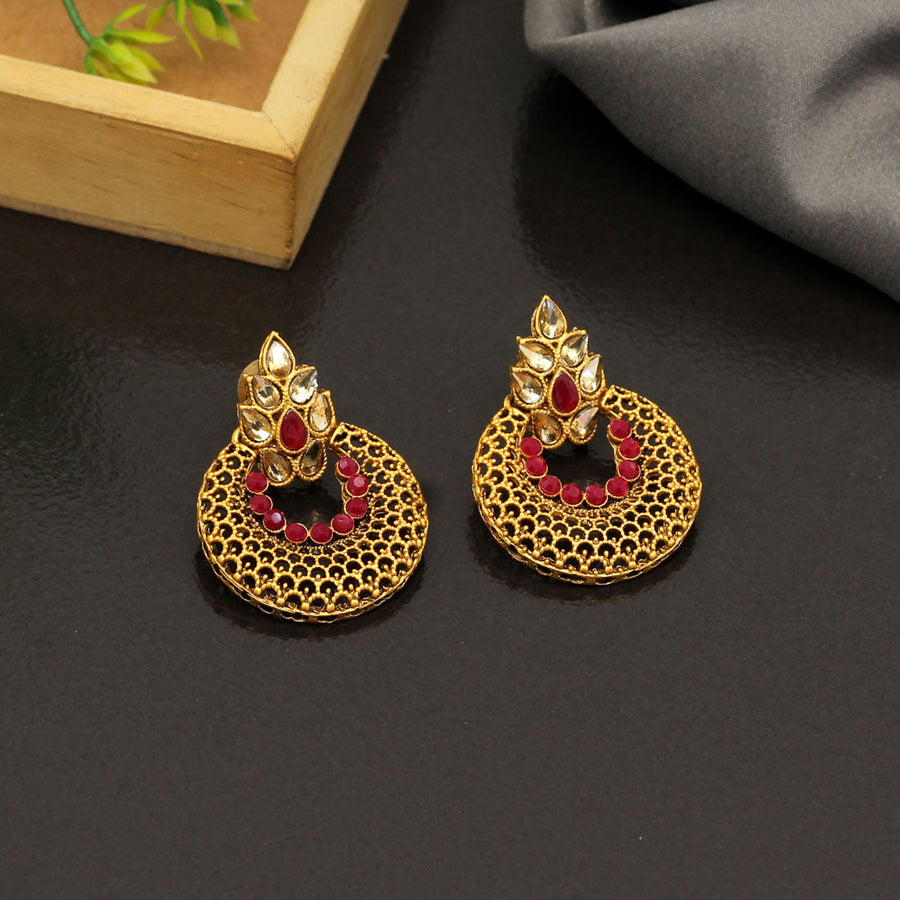 Rani Color Matte Gold Earrings (MGE167RNI)