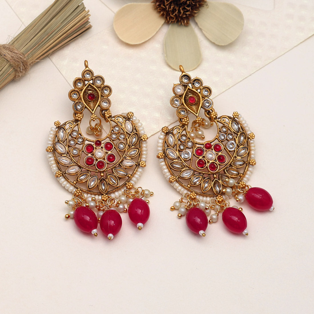 Rani Color Matte Gold Earrings (MGE213RNI)
