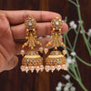 Gold Color Matte Gold Earrings (MGE253GLD)