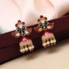 Maroon Color Meenakari Earrings (MKE1891MRN)