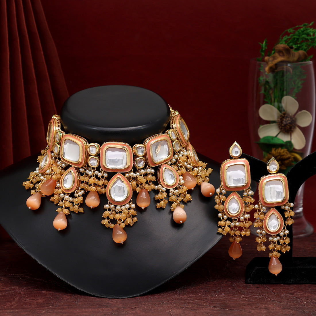 Traditional kundan sale choker necklace