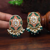 Green Color Mint Meena Earrings (MNTE457GRN)