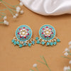 Firozi Color Mint Meena Earrings (MNTE459FRZ)