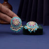 Firozi Color Mint Meena Earrings (MNTE459FRZ)