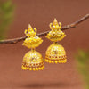 Yellow Color Goddess Lakshmi Oxidised Mint Meena Earrings (MNTE478YLW)