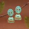 Rama Green Color Oxidised Mint Meena Earrings (MNTE479RGRN)
