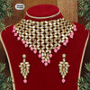 Pink Color Kundan Mirror Necklaces Set (MRN101PNK)