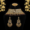 Brown Color Kundan Mirror Necklaces Set (MRN108BRW)