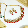 Red Color Kundan Mirror Necklaces Set (MRN111RED)