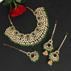 Green Color Kundan Mirror Necklaces Set (MRN113GRN)