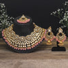 Pink Color Kundan Mirror Necklaces Set (MRN113PNK)