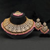 Pink Color Kundan Mirror Necklaces Set (MRN115PNK)